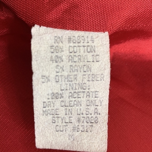 Vintage David Paul New York Southwestern Stripe Winter Wool Blend Blazer Jacket - Picture 11 of 12